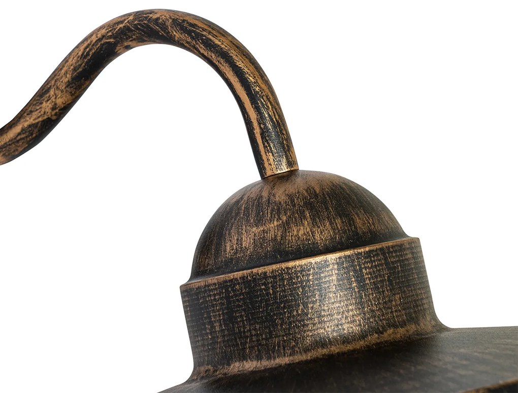 Lampada da parete esterna rustica oro anticato IP44 - Kansas