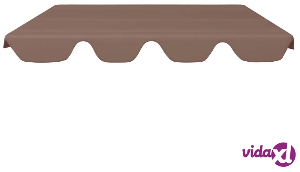 vidaXL Baldacchino per Dondolo Giardino Marrone 188/168x110/145 cm