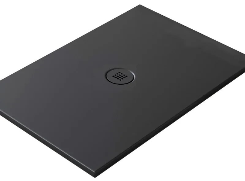 Piatto doccia in ceramica extra slim nero L 160 x L 80 cm opaco