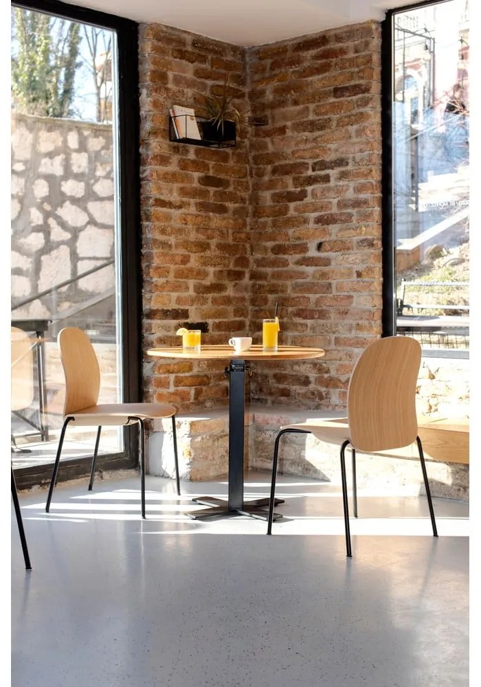 Sedie da pranzo in set di colore naturale con effetto rovere impilabili 2 pz Book – Gazzda