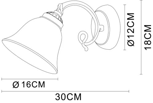 Brilagi - Lampada da parete NOSTALGIA 1xE27/60W/230V