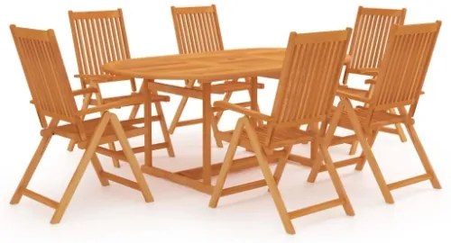 Set da Pranzo da Giardino 5 pz in Legno Massello di Teak