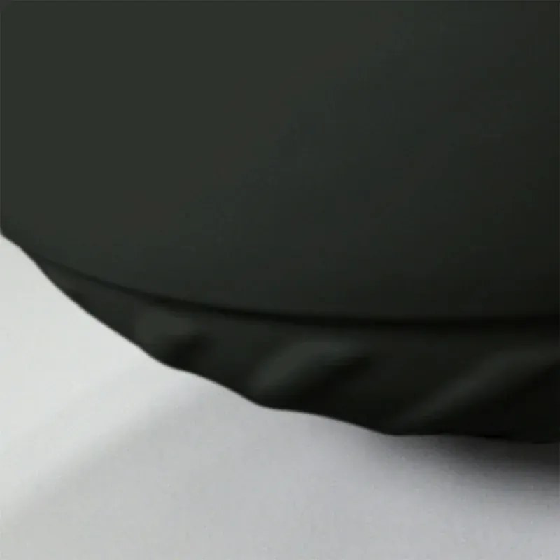 Lavabo da appoggio 40 cm nero lucido con rilievi sul fondo Logos