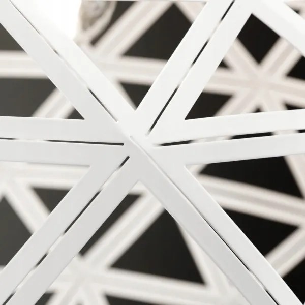 Lampadario a sospensione con filo FROZEN 1xE27/60W/230V diametro 50 cm bianco