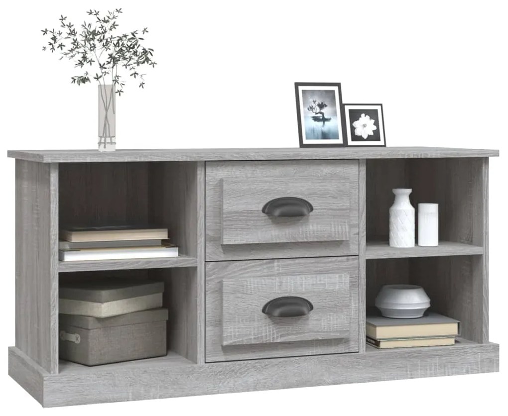 Mobile porta tv grigio sonoma 99,5x35,5x48 cm legno multistrato