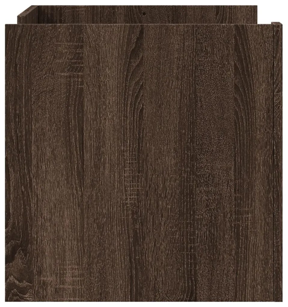 Tavolino da salotto rovere marrone 80x50x50cm legno multistrato