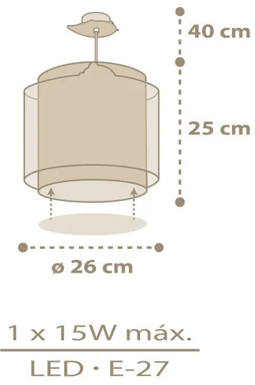 Dalber 76872 - Lampadario per bambini BABY CHICK 1xE27/15W/230V