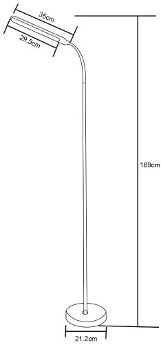 Zuma Line SM-605-WH - Lampada da terra LED dimmerabile 10W 230V 3000-6500K