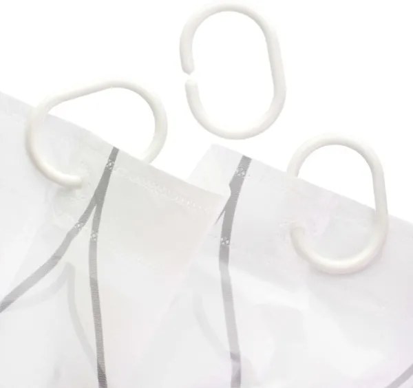 Tenda doccia TORO EASY 178x199 cm bianco/nero