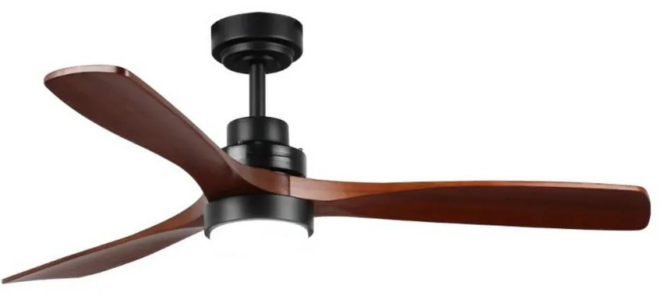 Lampadario Ventilatore da soffitto Black Wood 18W illuminazione Led regolabile con telecomando M LEDME