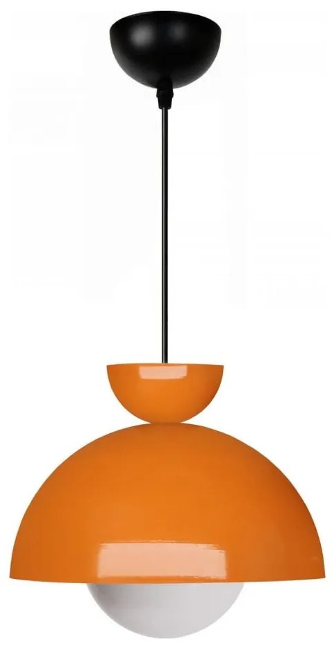 Lampada a sospensione con cavo SALVA 1xE27/15W/230V arancione