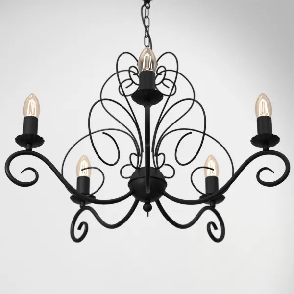 Lampadario a sospensione con catena MAURO 5xE14/60W/230V