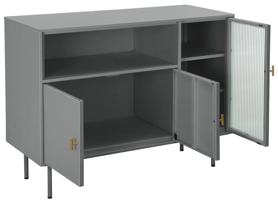 Vetrina grigia in metallo 104x80 cm Rosalie - Støraa