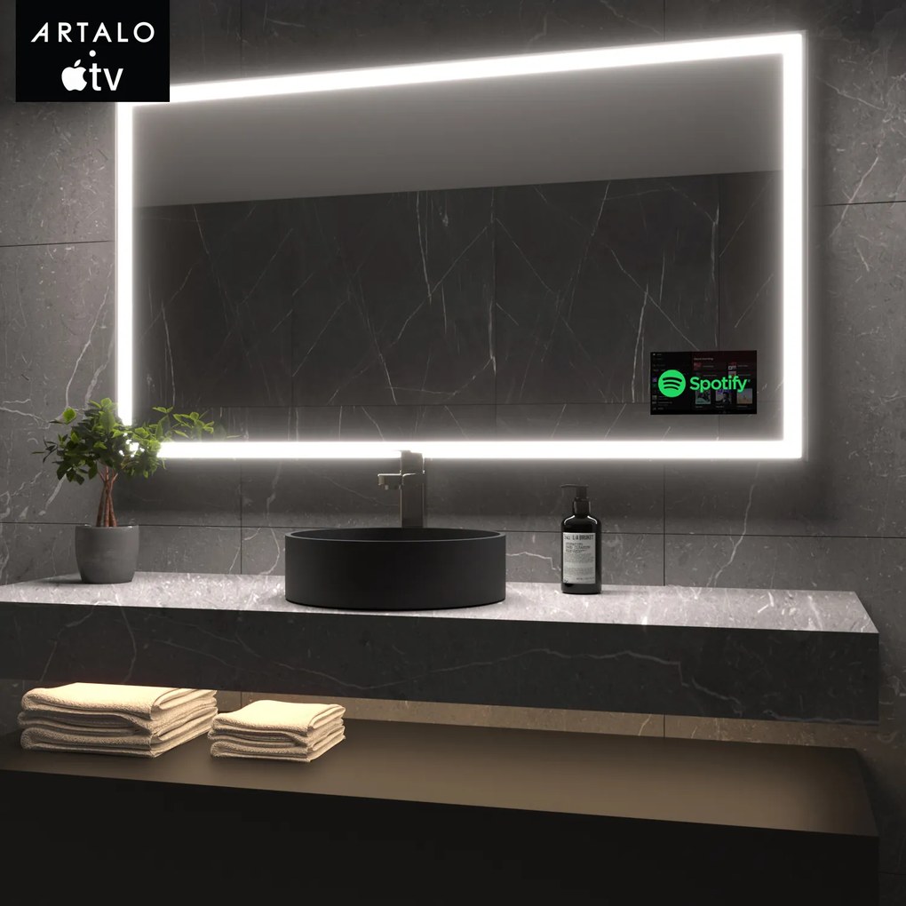 SMART specchio con illuminazione M1 premium + SmartScreen with Apple TV