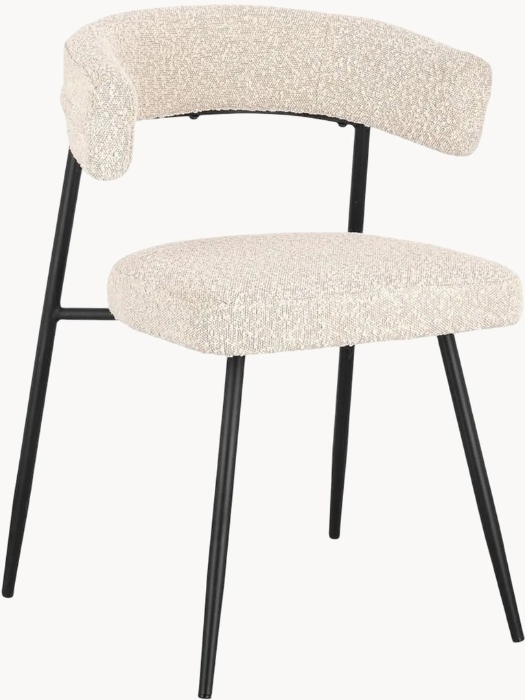 Set di 4 sedie da pranzo in bouclé Amaia