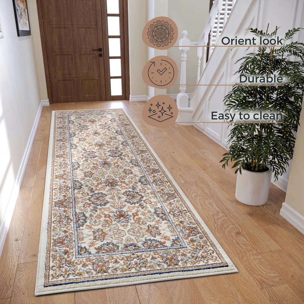 Passatoia color crema 80x240 cm Orient Saraceni – Hanse Home