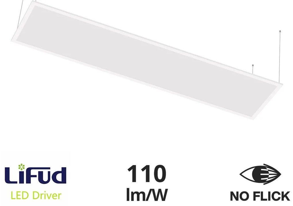 Pannello LED a Sospensione 120x30 40W IP40 No-Flickering - LIFUD Driver Colore Bianco Naturale 4.000K