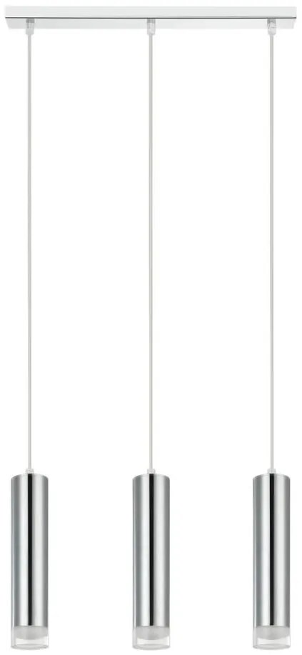 Lampadario a sospensione con filo ARMIN 3xGU10/10W/230V cromo lucido