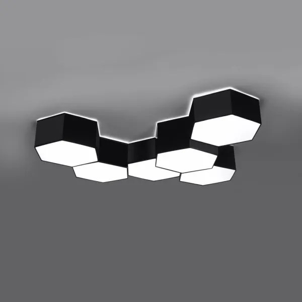 Sollux SL.1059 - Plafoniera SUNDE 2xE27/60W/230V 11,5 cm nera