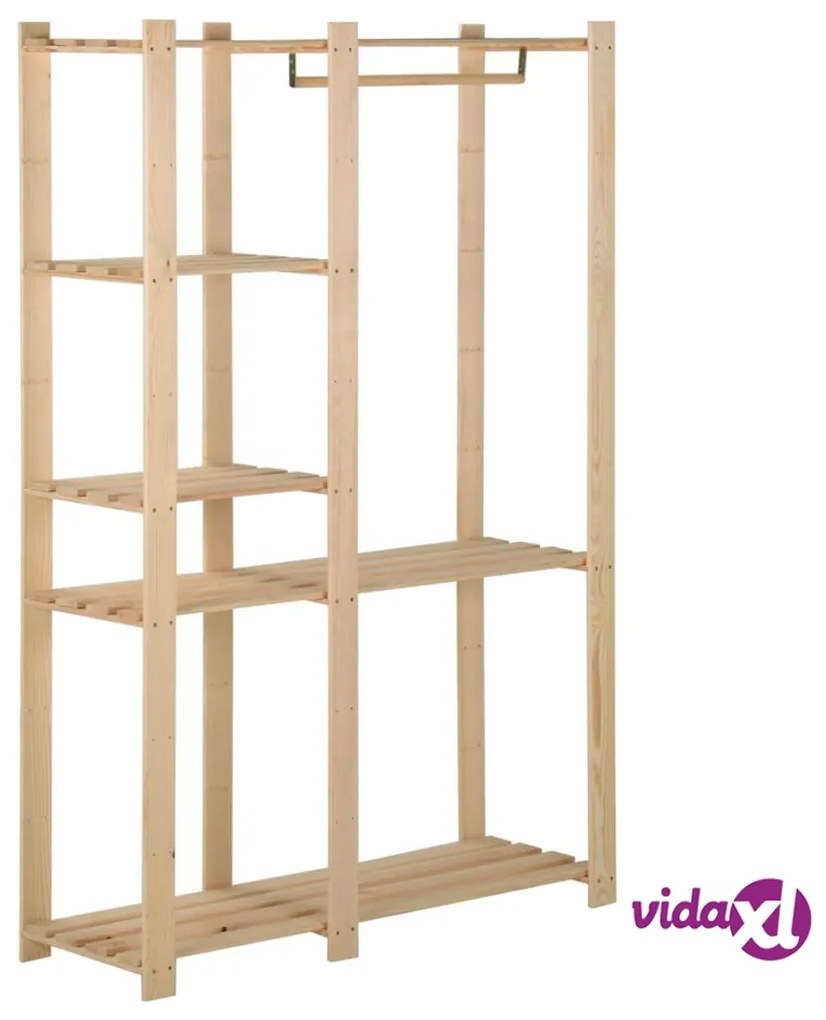 vidaXL Appendiabiti 110x38x170 cm in Legno Massello di Pino