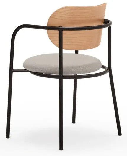 Sedia da pranzo grigia in rovere Eclipse - Teulat