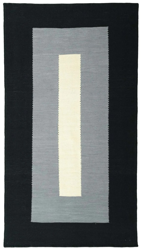 Kilim Tappeto 120 x 230 Nero (Iran) Tessuto A Mano