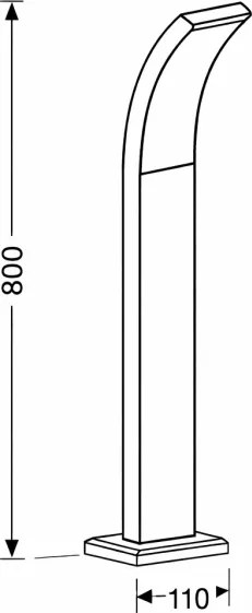 Brilagi - Lampada LED da esterno ARCELO LED/9W/230V 80 cm IP44