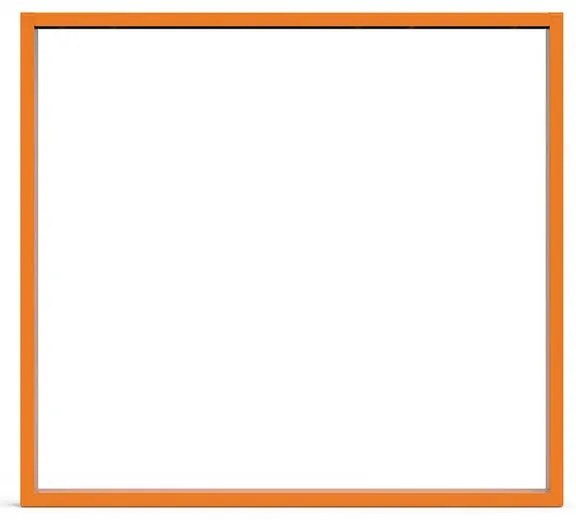 Gamba per mobili rettangolare STEELMI Tube in acciaio arancione lucido L 78 x P 8 x H 71 cm