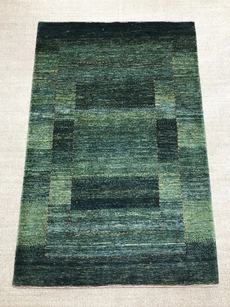 Loribaft Tappeto 100x150 Verde (Iran) Annodato A Mano