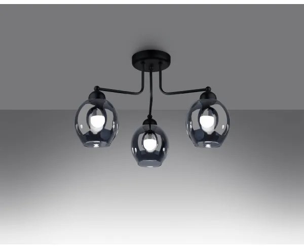 Sollux SL.1144 - Lampadario a stelo FILLAN 3xE27/60W/230V nero