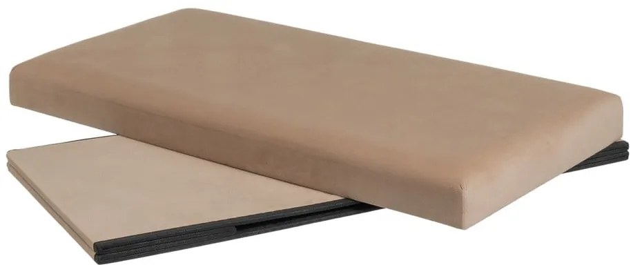 Poggiapiedi in velluto marrone chiaro Estela - Casa Selección