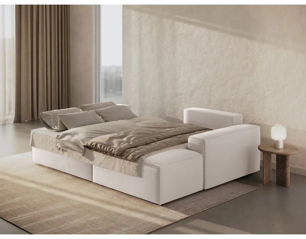 Divano letto angolare beige (angolo destro) Jodie - Micadoni Home