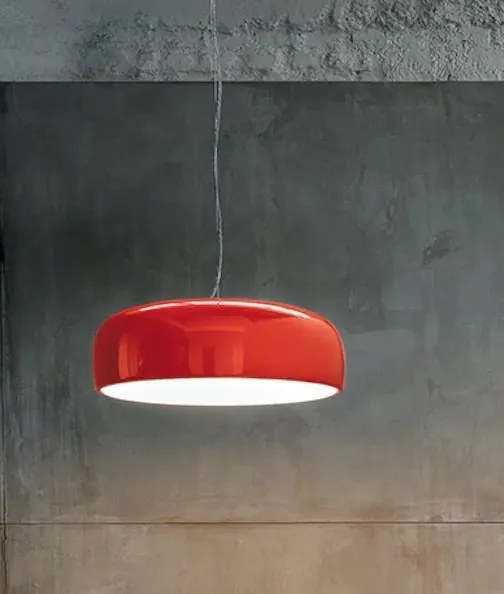 Flos Smithfield Suspension Pro Lampada led 60 cm da soffitto a luce diretta in alluminio Rosso