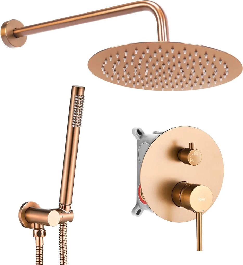 Set doccia da incasso Rea Lungo Copper Brush  + BOX