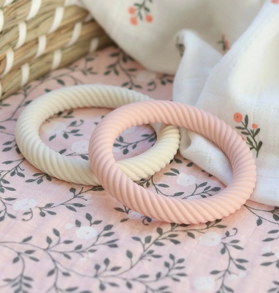 A Little Lovely Company - massaggiagengive in silicone - fragole con panna, 2 pezzi