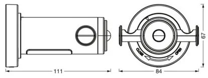 Ledvance - Bagno muro appendino con LED retroilluminazione IP44 3xAAA
