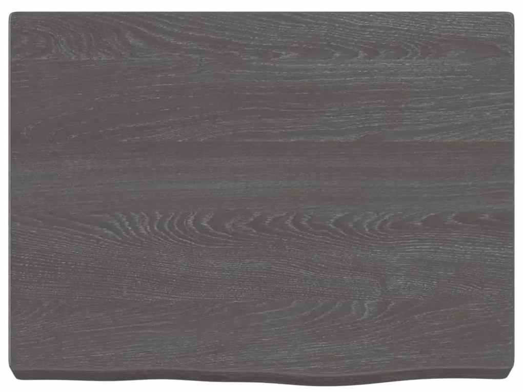 Ripiano muro grigio scuro 40x30x4 cm massello rovere trattato