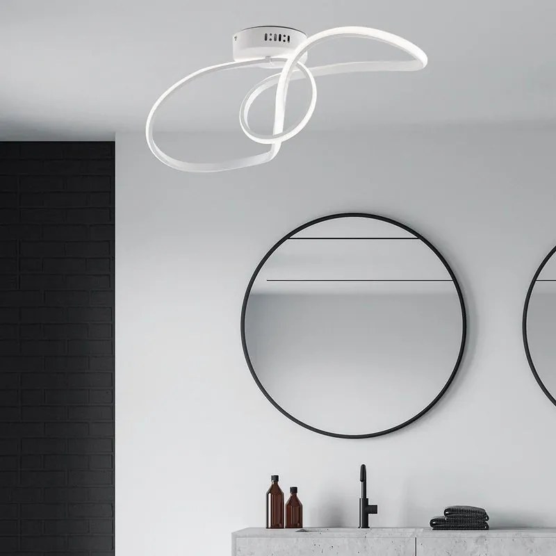 Plafoniera LED moderno ADELAIDE, bianco 64x25 cm, luce naturale