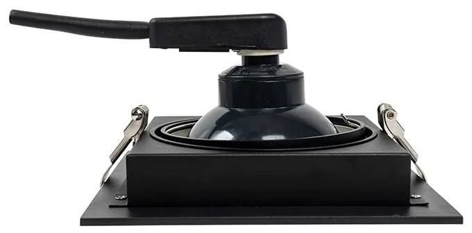 Faretto da incasso moderno nero orientabile 18 cm - Artemis 111