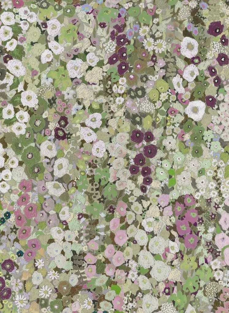 House of Hackney Tapete Hollyhocks - Meadow