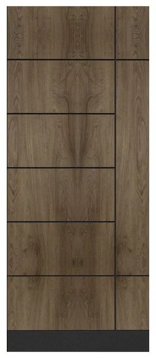 Pannello per porta d'ingresso P200 pellicolato pvc marrone L 92  x H 210.5 cm, Sp 6 mm apertura sinistra