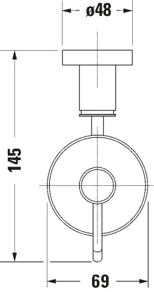 Duravit 99164600 - Dispenser da parete per sapone D-CODE 390 ml, vetro opalino/nero opaco