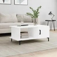 Tavolino da Salotto Bianco 90x50x40 cm in Legno Multistratocod mxl 79647