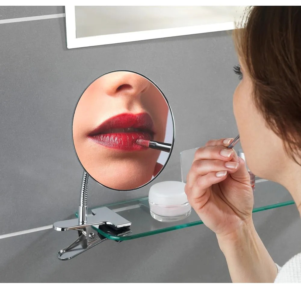 Specchio per make-up con ingrandimento (5x) ø 15 cm Clip – Wenko