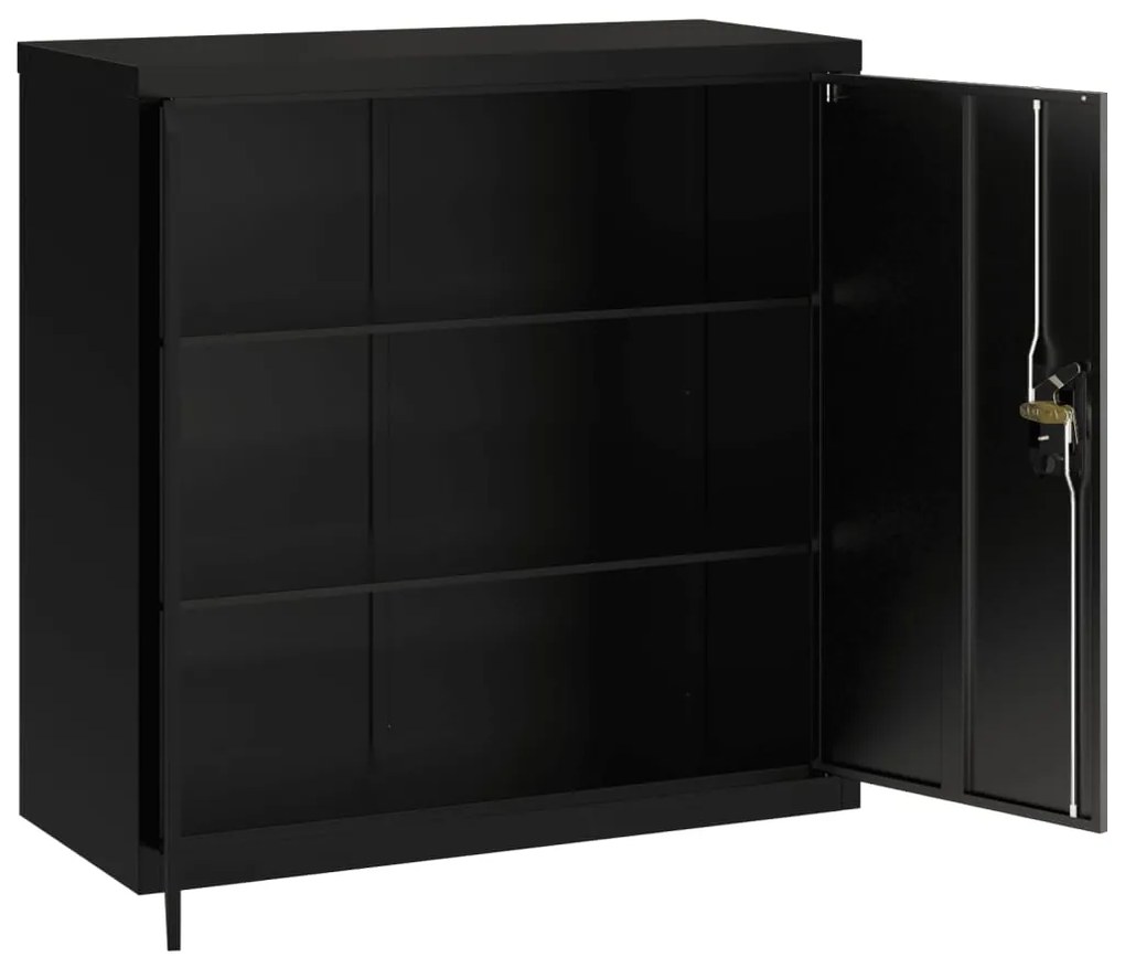 Armadio classificatore nero 90x40x90 cm in acciaio