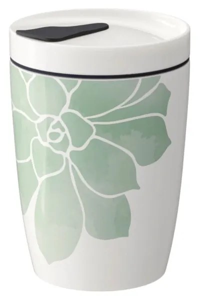 Tazza da viaggio in porcellana verde e bianca Villeroy &amp; Boch , 290 ml Like To Go - like | Villeroy &amp; Boch