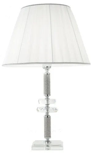 Lampada da tavolo DIDO in vetro trasparente 40x66 cm Cromo