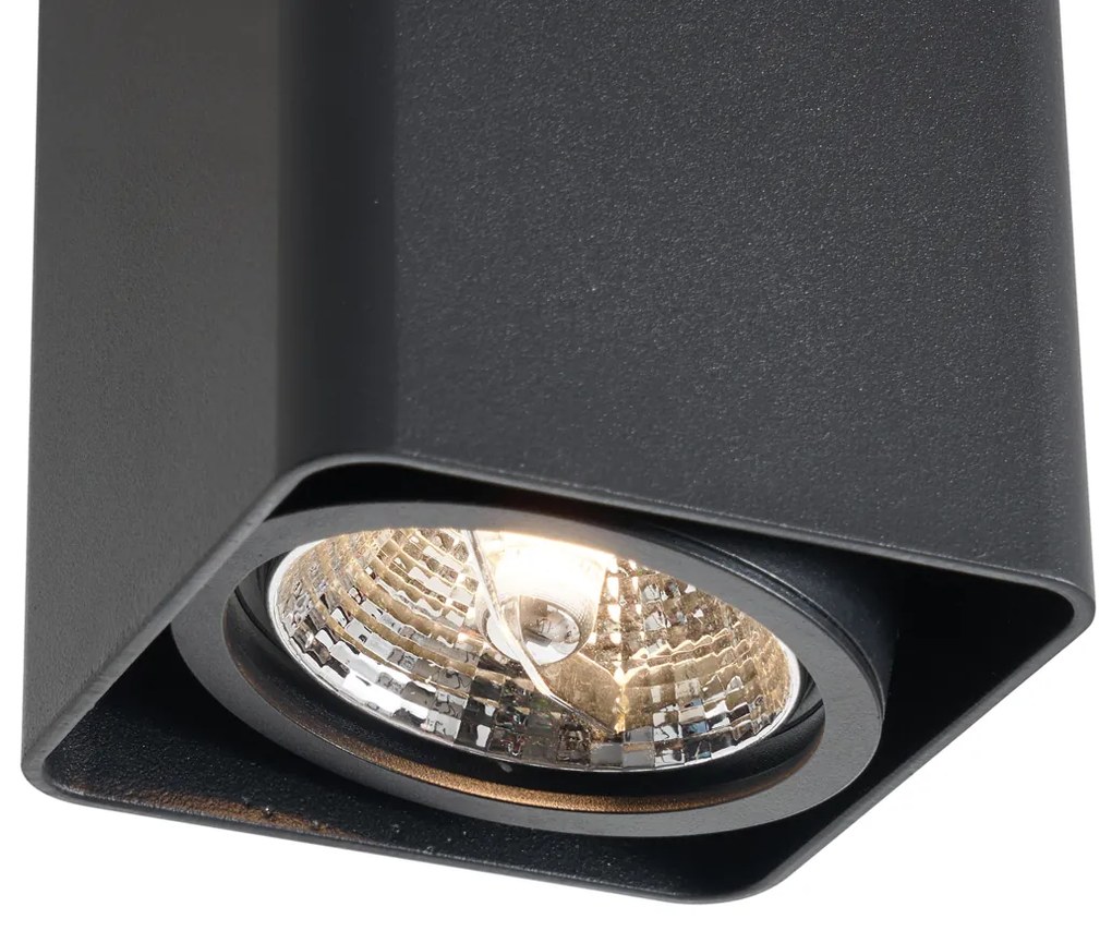 Faretto da superficie di design nero GU10 70mm orientabile e inclinabile - Vox