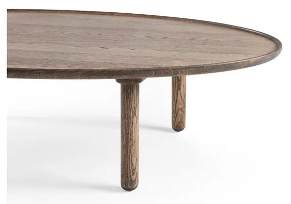 Tavolino da salotto marrone in rovere massiccio 65x120 cm Mu – Gazzda