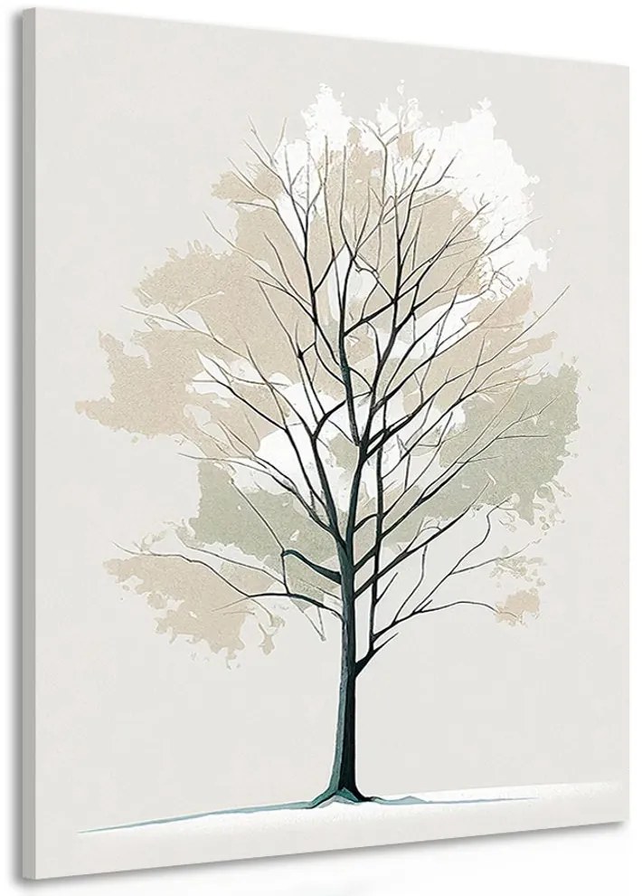 Quadro su tela – Albero minimalista